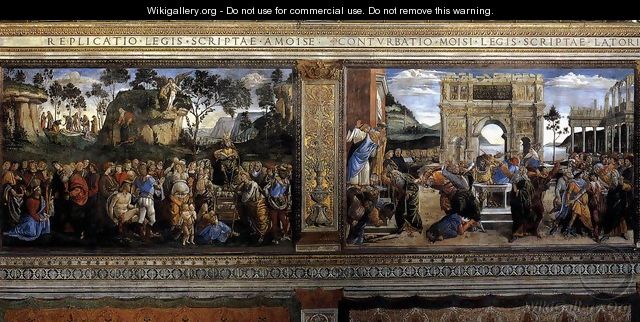 Scenes on the left wall 1481-82 - Francesco Signorelli