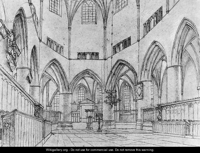 Interior of the Choir of St Bavo at Haarlem - Pieter Jansz Saenredam