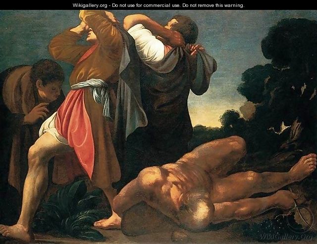 Drunkenness of Noah - Carlo Saraceni