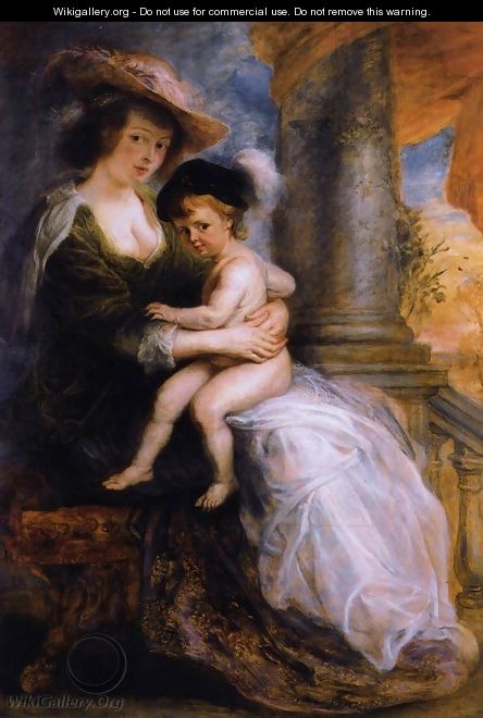 Helena Fourment with her Son Francis 1635 - Peter Paul Rubens