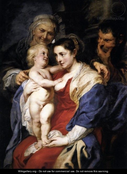 The Holy Family with St Anne c. 1630 - Peter Paul Rubens