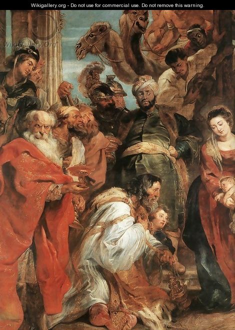 The Adoration of the Magi (detail-1) 1624 - Peter Paul Rubens