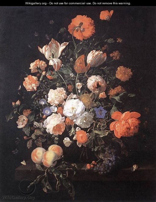 A Vase of Flowers 1706 - Rachel Ruysch