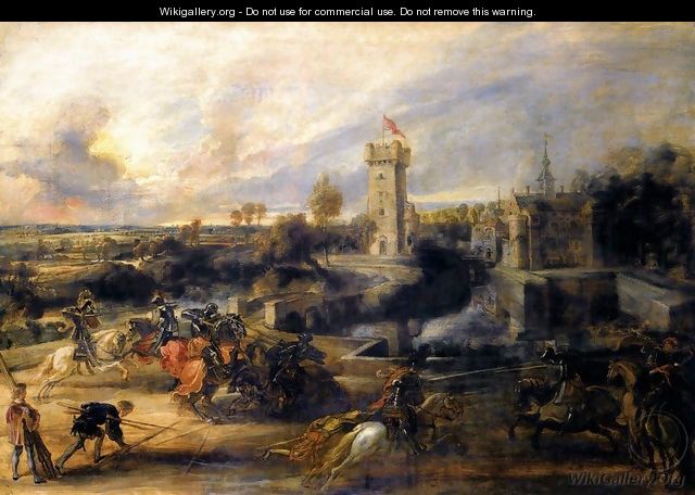 Tournament in front of Castle Steen 1635-37 - Peter Paul Rubens