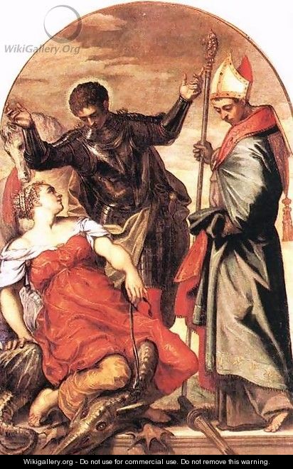 St Louis, St George and the Princess c. 1553 - Jacopo Tintoretto (Robusti)