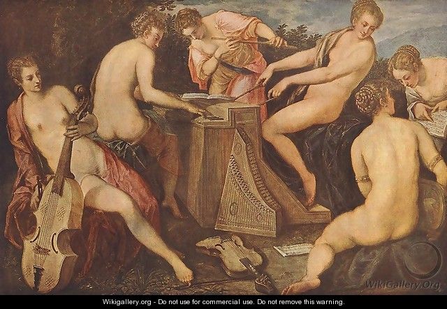 Women Playing Music - Jacopo Tintoretto (Robusti)