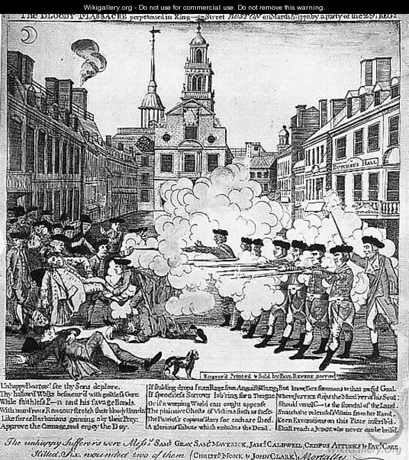 The Bloody Massacre 1770 - Paul Revere