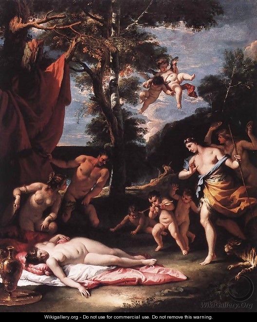 The Meeting of Bacchus and Ariadne c. 1713 - Sebastiano Ricci