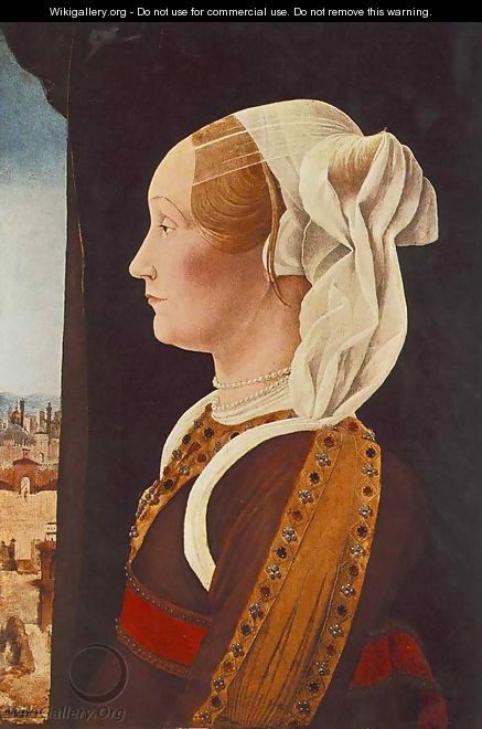 Portrait of Ginevra Bentivoglio c. 1480 - Ercole de