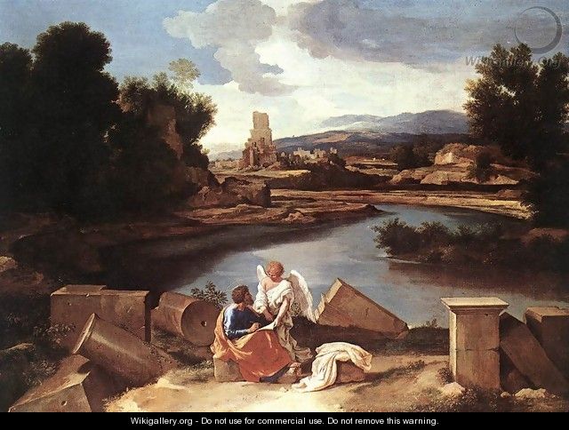 Landscape with St Matthew and the Angel c. 1645 - Nicolas Poussin