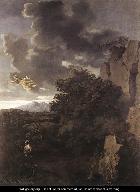 Hagar and the Angel c. 1660 - Nicolas Poussin