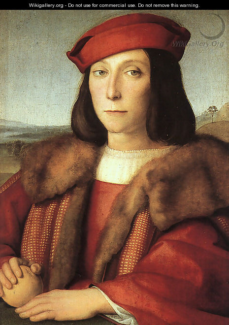 Portrait of a Man with an Apple (possibly Francesco Maria della Rovere) 1503-04 - Raphael