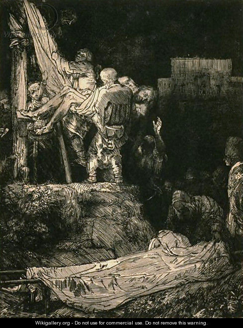 Descent from the Cross by Torch Light - Rembrandt Van Rijn