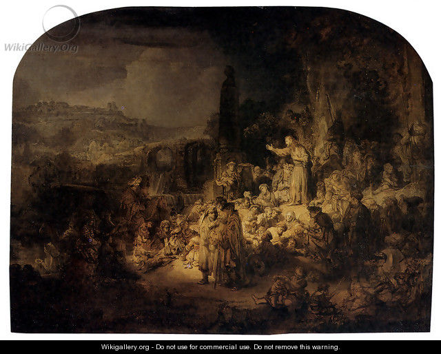 St. John The Baptist Preaching - Rembrandt Van Rijn
