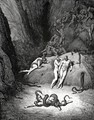 The Inferno, Canto 25, lines 59-61: The other two Lookd on exclaiming: Ah, how dost thou change, Agnello! - Gustave Dore