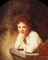A Girl at a Window - Rembrandt Van Rijn