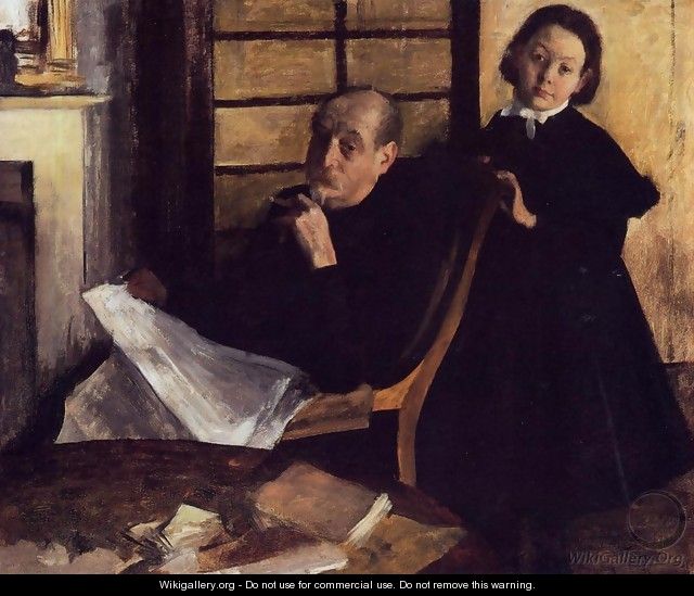 Henri De Gas and His Neice, Lucie Degas - Edgar Degas