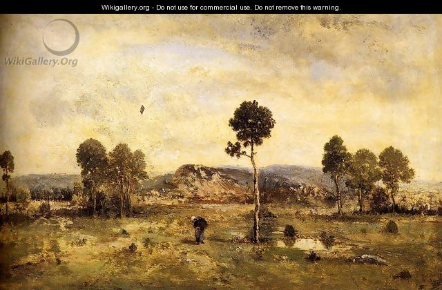 Landscape with a Pine Tree - Narcisse-Virgile Díaz de la Peña