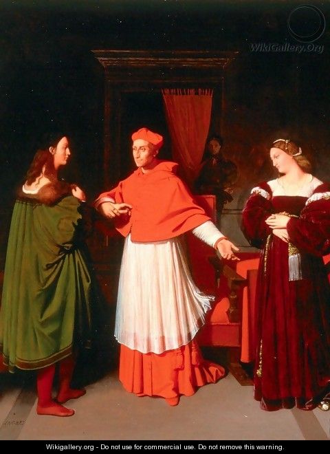 The Betrothal of Raphael and the Niece of Cardinal Bibbiena - Jean Auguste Dominique Ingres