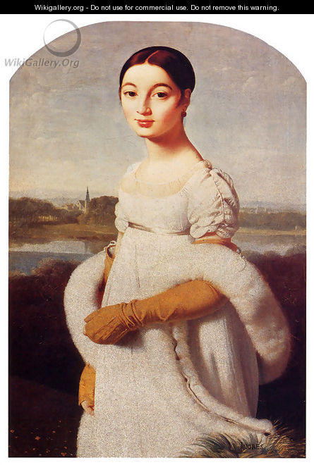Portrait Of Mademoiselle Caroline Riviere - Jean Auguste Dominique Ingres