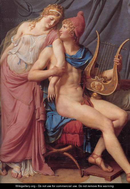 The Courtship of Paris and Helen [detail: 1] - Jacques Louis David