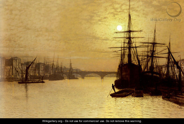 The Thames Below London Bridge - John Atkinson Grimshaw