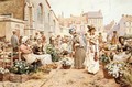Flower Market in a French Town - Alfred Glendening