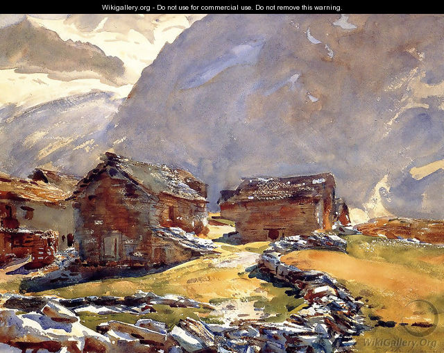 Simplon Pass: Chalets - John Singer Sargent