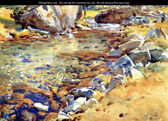 Brook among Rocks - John Singer Sargent