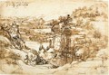 Landscape drawing for Santa Maria della Neve on 5th August 1473 - Leonardo Da Vinci