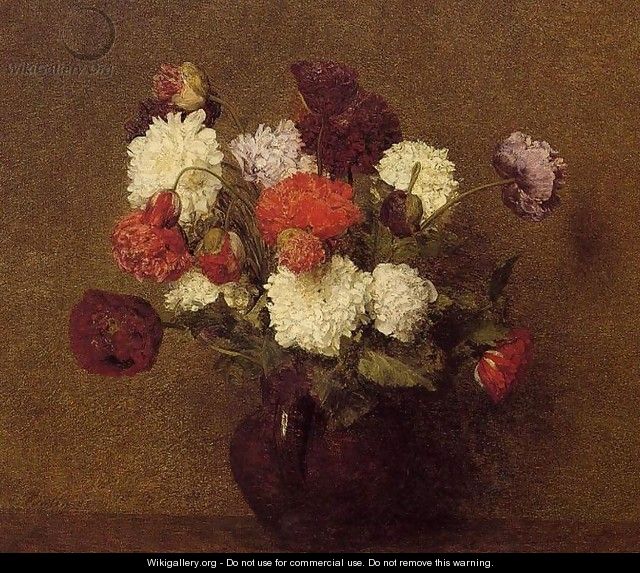 Flowers: Poppies - Ignace Henri Jean Fantin-Latour