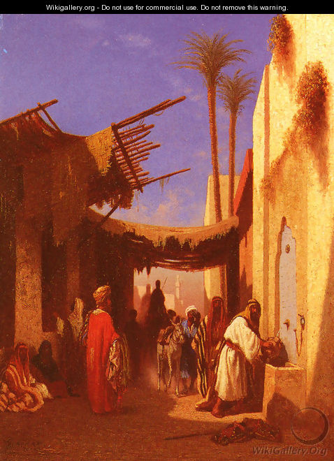 Street In Damascus and Street In Cairo: A Pair of Painting (Pic 1)s - Charles Théodore Frère