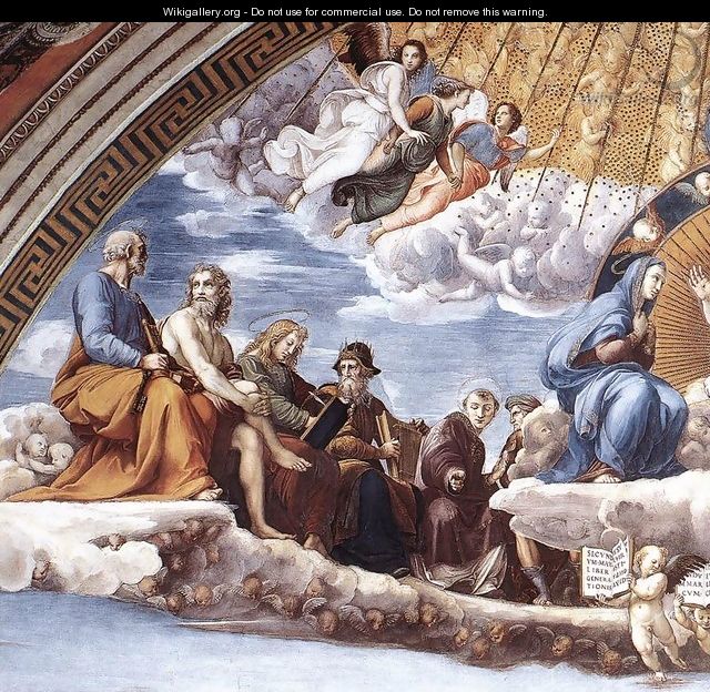 Disputation of the Holy Sacrament (La Disputa) [detail: 9] - Raphael