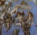 The Last Judgement [detail: 3] (or After restoration) - Michelangelo Buonarroti