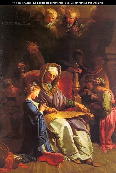 The Education of the Virgin - Jean-baptiste Jouvenet