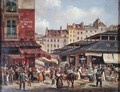 View of the Market at Les Halles, c. 1828 - Guiseppe Canella