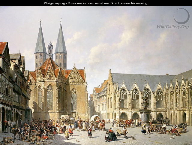 The Old Town Market Square, Brunswick, 1890 - Jacques Carabain
