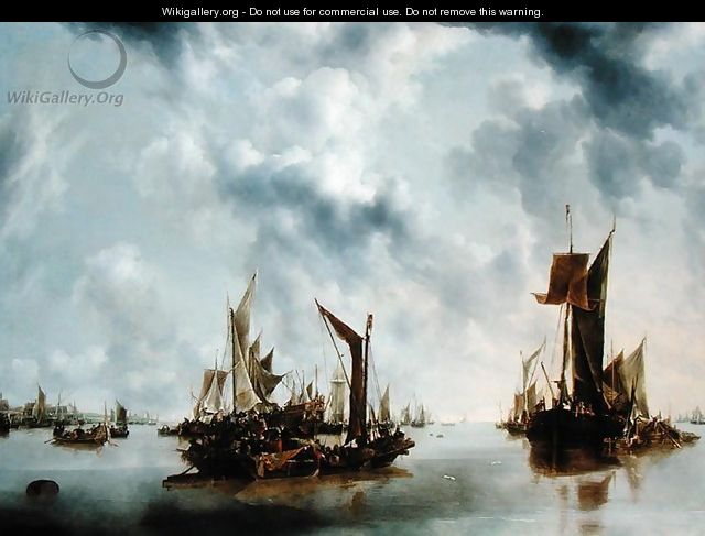 A Calm, 1654 - Jan Van De Capelle