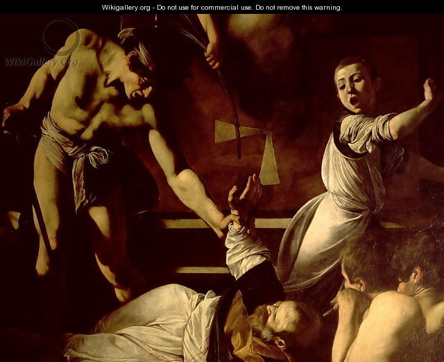 The Martyrdom of St. Matthew (detail) 1599-1600 - Caravaggio