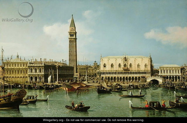 The Molo from the Bacino di San Marco, Venice, 1747-50 - (Giovanni Antonio Canal) Canaletto
