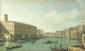 The Grand Canal from the Rialto Bridge - (Giovanni Antonio Canal) Canaletto