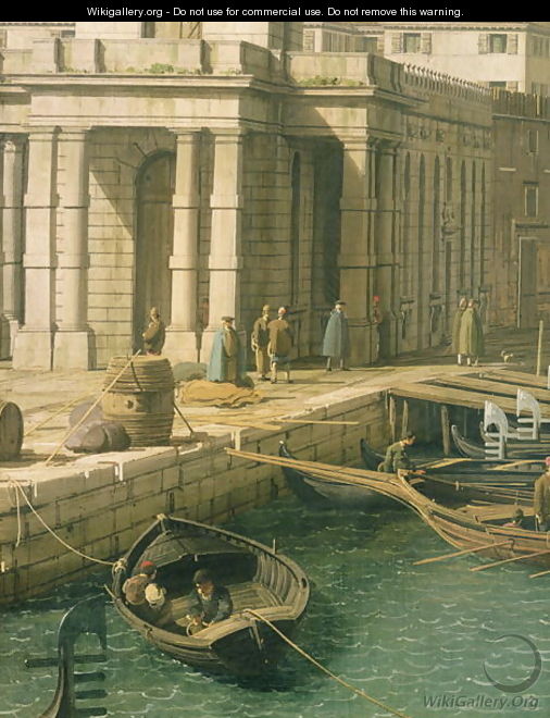 Entrance to the Grand Canal: Looking West, c.1738-42 (detail) - (Giovanni Antonio Canal) Canaletto
