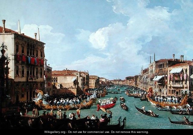 Regatta on the Grand Canal - (Giovanni Antonio Canal) Canaletto