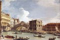 The Rialto Bridge, Venice, from the North - (Giovanni Antonio Canal) Canaletto