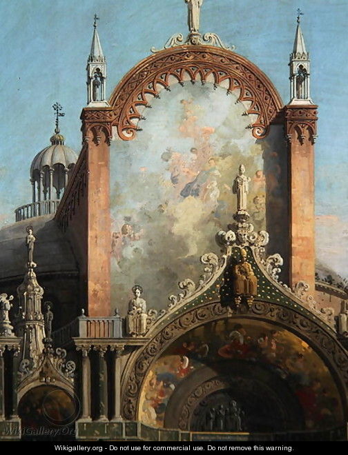 Detail of Capriccio of a Church (2) - (Giovanni Antonio Canal) Canaletto