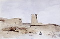 The Temple of Dendur, showing the Pylon and Terrace, 1874 - F. A. Bridgeman