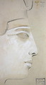 Study of a Relief of a Profile of Seti I in the Temple of Seti I, Abydos, 1874 - F. A. Bridgeman