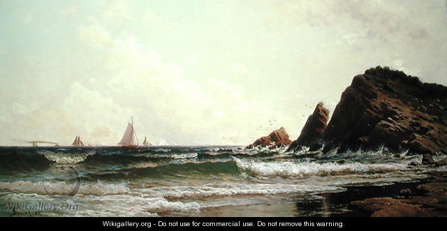 Cliffs at Cape Elizabeth, Portland Harbour, Maine, 1882 - Alfred Thompson Bricher