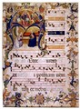 Frontispiece of a choirbook from Montoliveto Monastery, c.1390 - Don Simone Camaldolese