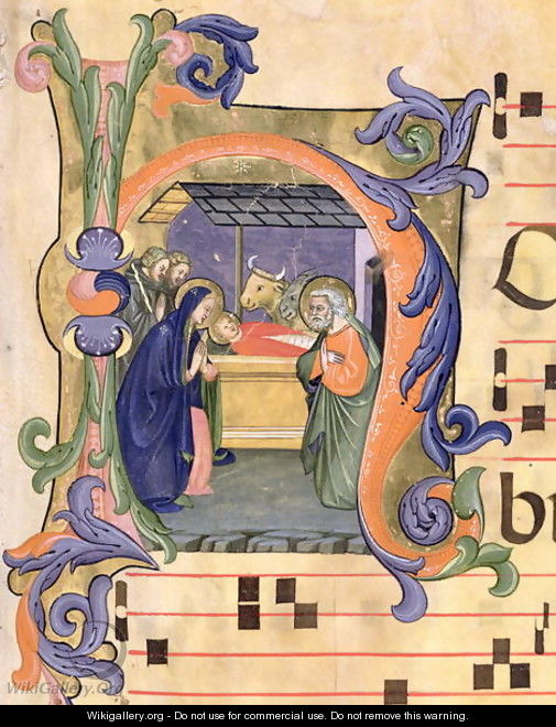 Ms 571 f.6r Historiated initial 
